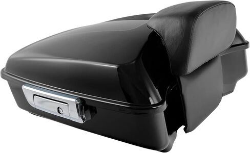 TCT-MOTORPARTS Chopped Tour Luggage Trunk w/Mounting Rack Fit for Harley Touring Road King Electra Glide 2014-2025 in Saudi Arabia