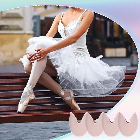 2 أزواج من وسادات إصبع القدم لأحذية Pointe ، غطاء قدم رقص Pouch Pouch Pads Excesssories Foot undies for Dance High High in Kuwait