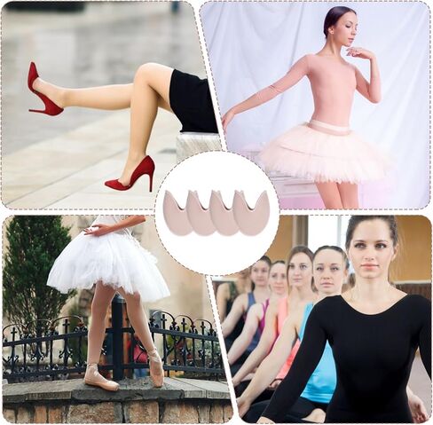 2 أزواج من وسادات إصبع القدم لأحذية Pointe ، غطاء قدم رقص Pouch Pouch Pads Excesssories Foot undies for Dance High High in Kuwait