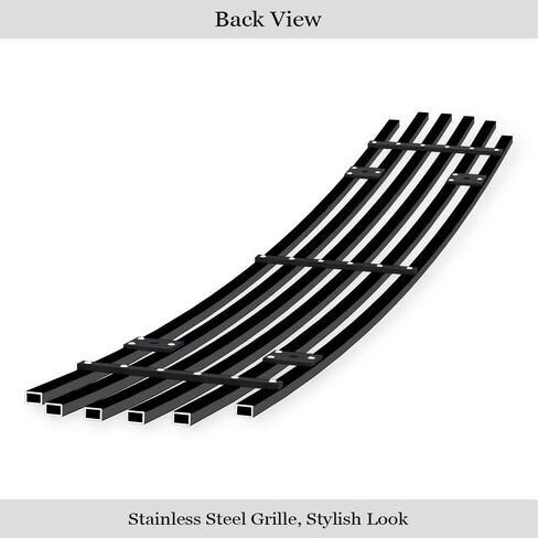 APS Compatible with Chevy Silverado 2500HD 3500HD 2011-2014 Lower Bumper Stainless Steel Chrome Polished 8x6 Horizontal Billet Front Grill Grille Insert C66832S in Saudi Arabia