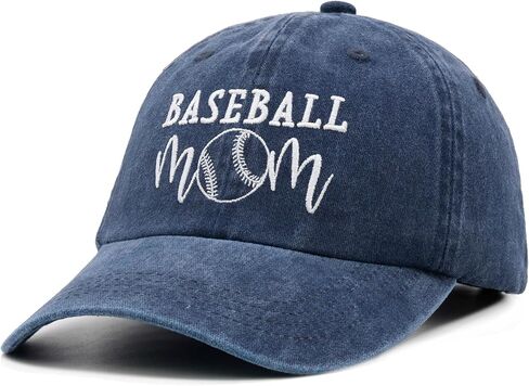 Women's Baseball Mom Baseball Cap Adjustable Washed Dad Hat in Kuwait