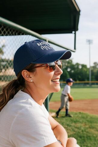 Women's Baseball Mom Baseball Cap Adjustable Washed Dad Hat in Kuwait