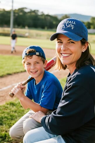 Women's Baseball Mom Baseball Cap Adjustable Washed Dad Hat in Kuwait