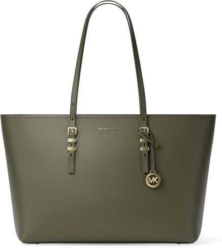 Michael Kors Quinn Large Tote, Gold-Tone Hardware/Pebble Leather/Ivy in Saudi Arabia