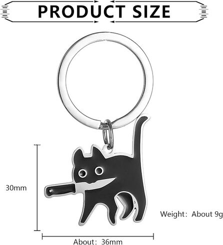 Funny Black Cat Keychain, items for Cat Lovers, Cute Keychain for Festival, Keychain Couple, Partner Keychain in Saudi Arabia