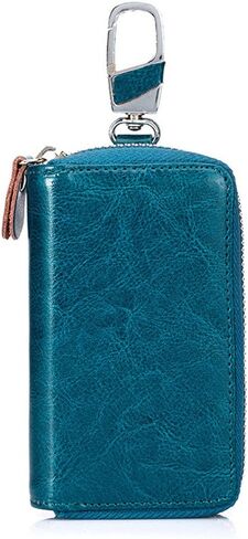 Large Leather Key Case Wallet with 12 Hooks & 1 Keychain/Ring for Men or Women in Saudi Arabia
