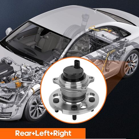 OCPTY Rear Left Right Wheel Bearing and Hub Assembly Compatible with for Toyota Sienna 2004-2010 FWD OE 512280 5 Lugs Has ABS with tegral Sensor Wheel Hub x2 in Saudi Arabia