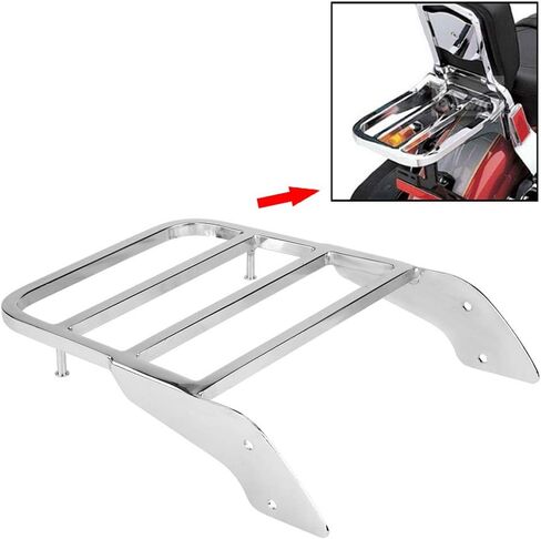 KIMISS Rear Luggage Rack, Motorcycle Rear Sissy Bar Luggage Rack for Honda Shadow VT750 C2 1997-2003 (Chrome Silver) in Saudi Arabia