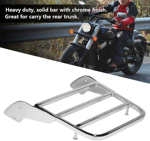 KIMISS Rear Luggage Rack, Motorcycle Rear Sissy Bar Luggage Rack for Honda Shadow VT750 C2 1997-2003 (Chrome Silver) in Saudi Arabia