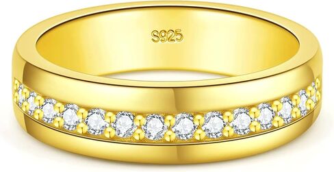 Moissanite Wedding Band Mens 925 Sterling Silver Ring 15 Round C Color VVS1 Engagement Enternity Ring بالنسبة له الحجم 7-13 in Saudi Arabia