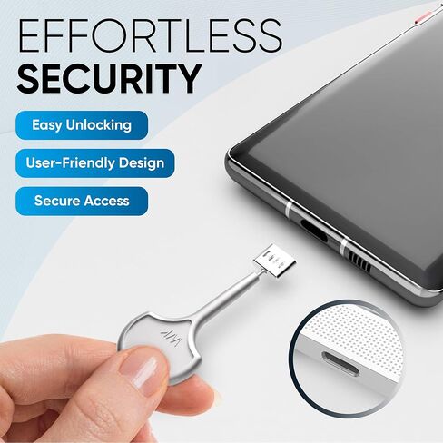 PortPlugs Type-C Port Blockers (5-Pack) Key Lock Type-C Security - Removable Type-C Locks for PC, Laptop & Notebook Data Protection, Dust & Moisture Resistant Shield in Kuwait