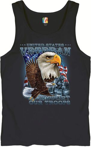 United States Veteran Tank Top Support Our Troops American Eagle Men's Top in Saudi Arabia