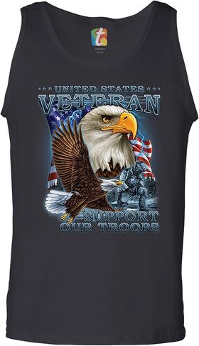 United States Veteran Tank Top Support Our Troops American Eagle Men's Top in Saudi Arabia
