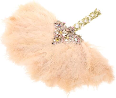Elegant Rhinestone Decorative Fan for Weddings Bridal Parties Performances Unique Plume Design Lady Fan for Unforgettable Moments and Joyful Celebrations in Saudi Arabia