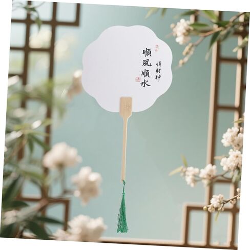 Zerodeko 3pcs Ancient Style Round Chinese Hand Fan Kit for Graduation Dancing Elegant Cultural Craft for Home Decor and in Saudi Arabia
