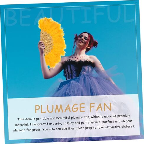 ALIPIS BRIDAL PLUMAGE FAN ALEGANT ALEGANT HANEHELD FOR THE WEDDINGS PRODES و POMBOODE in Kuwait