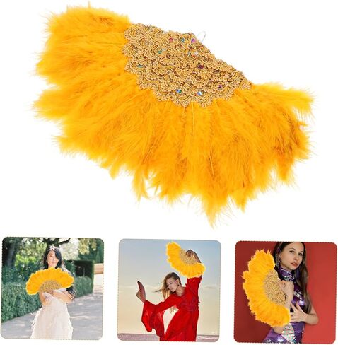 ALIPIS BRIDAL PLUMAGE FAN ALEGANT ALEGANT HANEHELD FOR THE WEDDINGS PRODES و POMBOODE in Kuwait