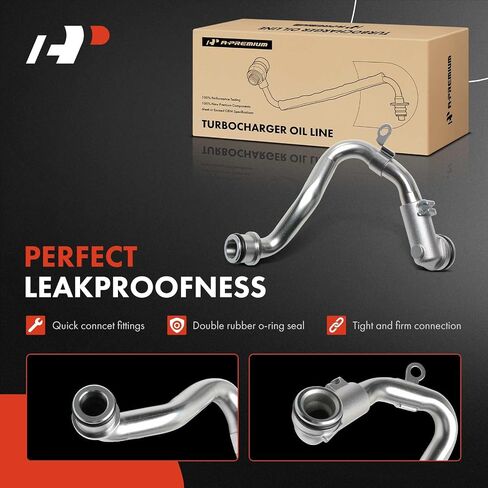 A-Premium Turbocharger Oil Line Compatible with Ford F-250 F-350 F-450 F-550 Super Duty 2008-2010, 6.4L, Return Lower in Saudi Arabia