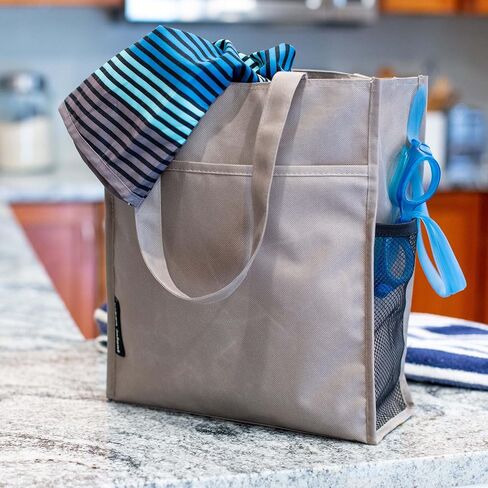 Urban Infant Tote Bag for Kids - Outer Pocket, Name Tag, 2 Mesh Bottle Holders, and Zippered Top in Saudi Arabia