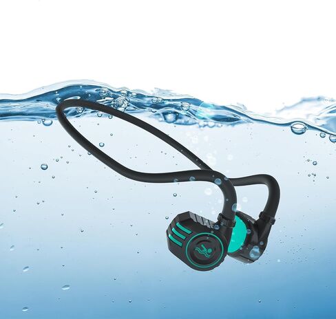 Swimming Headphones, Bone Conduction Headphones IPX8 Waterproof Wireless Bluetooth 5.3 Headphones Open Sports Headphones with Built-in 32G MP3 Player for Swimming, Running and Hiking in Saudi Arabia