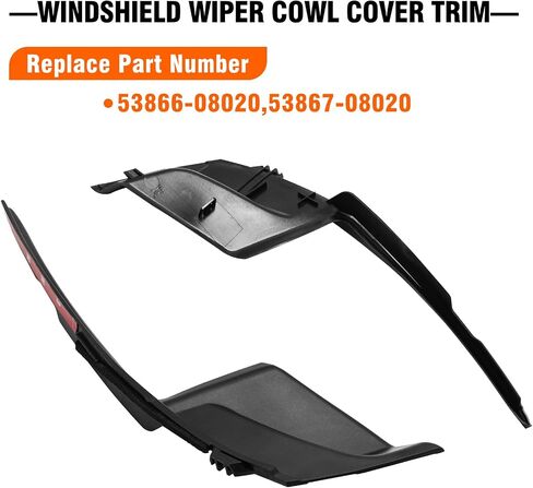 Moonlinks 2PCS Front Windshield Wiper Side Cowl Cover Compatible with Toyota Sienna 2011 2012 2013 2014 2015 2016 2017 2018 2019 2020, Wiper Cowl Trim Left & Right Side for 53866-08020/53867-08020 in Saudi Arabia