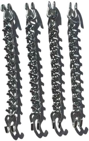 Tirechain.com Cross Chains 3/8 سميكة ، 16 رابط ، V-BAR المباعة لكل 4 قطع تشمل السنانير in Saudi Arabia