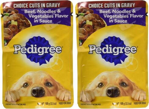 Pedigree Chopped Ground Dinner 8-Pouch Variety Pack,4-Meaty Ground Dinner with Hearty Chicken,4-Beef,Bacon and Cheese Flavors in Saudi Arabia