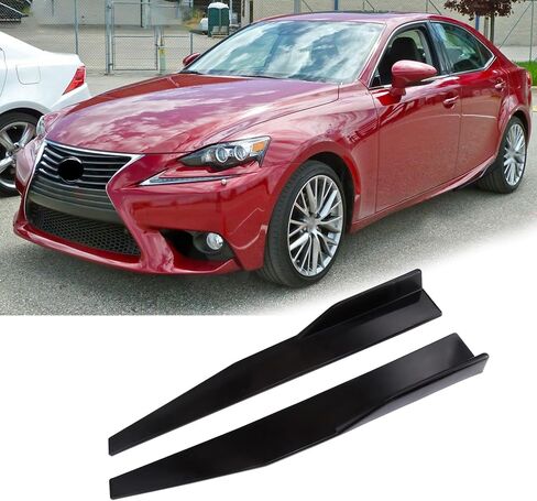 Universal Car Short Side Skirts 2PCS 29.33inch/74.5cm,Black Extension Splitter Lip Pair Side Skirt Body Kit Splitters Diffuser Fit Most Vehicles BMW Honda Civic (2pcs+Black, 29.33inch) in Saudi Arabia