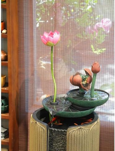 Decor Attracting Wealth Landing, Flowing Water Decoration Chinese Indoor Living Room TV Cabinet Circular Fountain Decoration for Entryway in Saudi Arabia