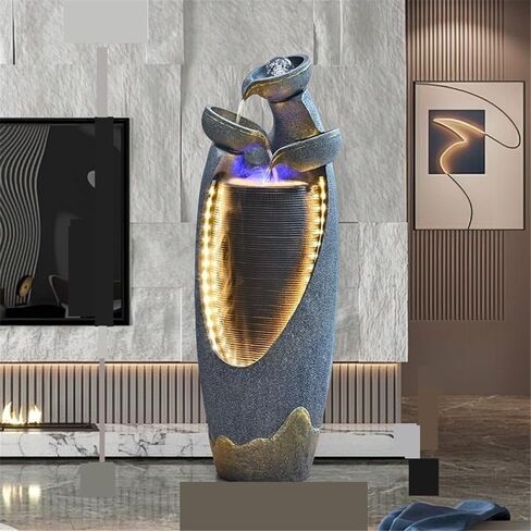 Decor Garden Fountain Outdoor Fountain with LED Lights Outdoor Garden, Courtyard Backyard Deck Decoration, Porch, Landscape for Entryway in Saudi Arabia