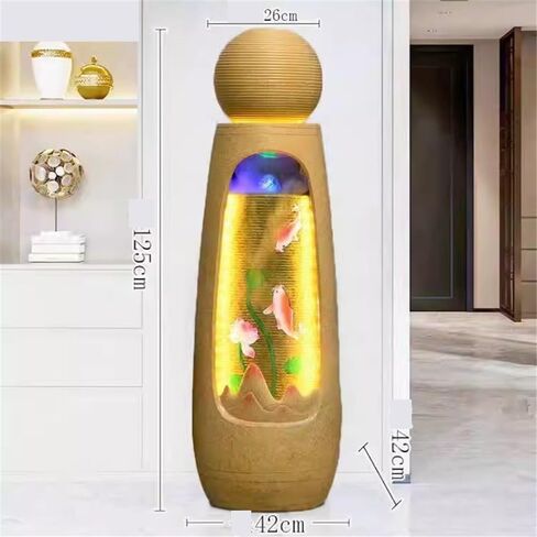 Decor Outdoor Floor Standing Fountain with LED Lights for Porch, Deck, Garden, Backyard for Entryway in Saudi Arabia
