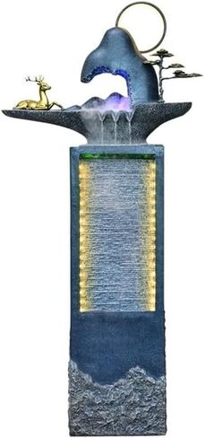Decor Flowing Water Landscape, Modern Circular Water Scenery Entrance Hall Terrace Fountain Rockery Floor Decoration for Entryway in Saudi Arabia