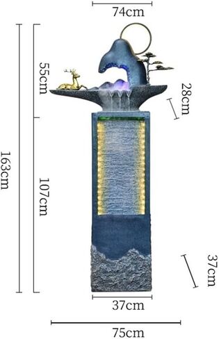 Decor Flowing Water Landscape, Modern Circular Water Scenery Entrance Hall Terrace Fountain Rockery Floor Decoration for Entryway in Saudi Arabia