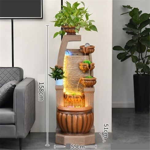 Decor Feng Shui Decoration Outdoor Water Fountain Household circulating Water attracting Wealth Floor Decoration for Entryway in Saudi Arabia
