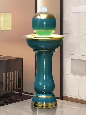 Decor 120cm Chinese Style Flowing Water Wealth Attracting Fountain Decoration Living Room Feng Shui Cycle Indoor Floor Decoration for Entryway in Saudi Arabia