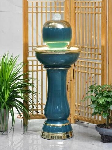 Decor 120cm Chinese Style Flowing Water Wealth Attracting Fountain Decoration Living Room Feng Shui Cycle Indoor Floor Decoration for Entryway in Saudi Arabia
