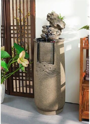 Decor 115cm Garden Waterfall Indoor Large Water Feature Independent Fountain Used for Courtyard Terrace Porch Home Decoration for Entryway in Saudi Arabia