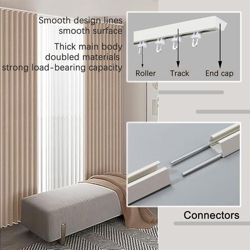 24ft Ceiling Curtain Track Wall Mounted, for Room Divider, Living Room Bedroom in Saudi Arabia