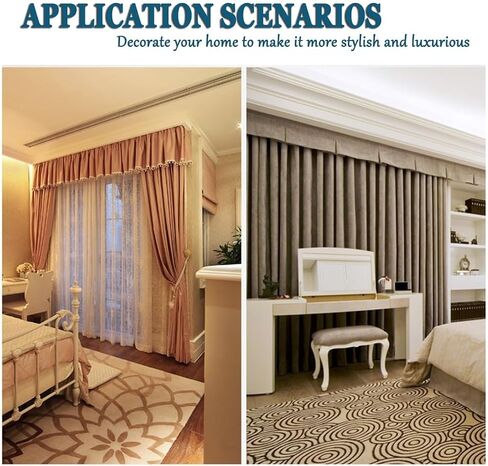 Ceiling Curtain Track System, Adjustable 2.5ft to 19.7ft Rail for Room Divider, Valance Curtains, Wall-mounted Double Curtain Rods (100cm & 280cm) in Saudi Arabia