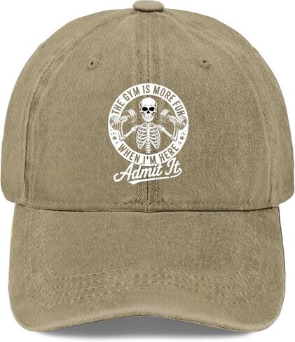 Admit It The Gym is More Fun When Here Hat for Mens Cool Washed Distressed in Saudi Arabia