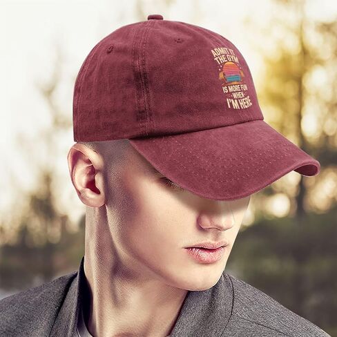 Admit It The Gym More Fun When I'm Here Hat for Womens Vintage Washed in Saudi Arabia