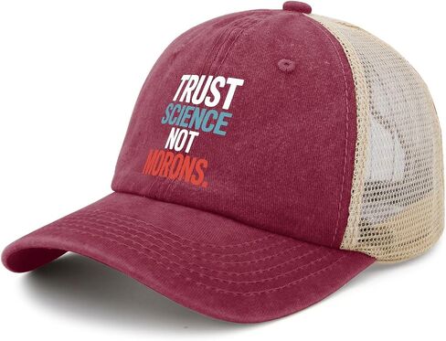 Trust Science Not Morons Baseball Hat Beach Caps for Mom in Saudi Arabia