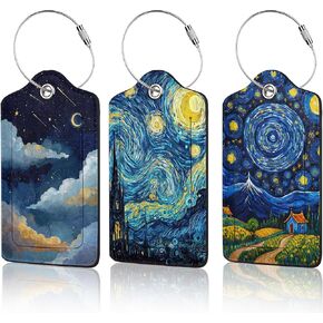 3 علامات أمتعة روز حزمة روز للحقائب ، علامة اسم جلدية لطيف مع غطاء الخصوصية مع حلقات الفولاذ المقاوم للصدأ ، علامات معرف السفر للنساء الرجال in Kuwait