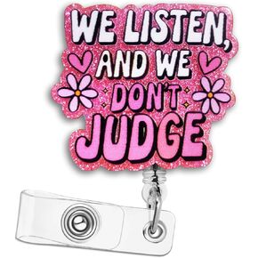 Blue Glitter Nurse Badge Reel with ID Clip, Sana Sana Colita De Rana Cute Badge Reel Retractable ID Tag Card Holder Clip, Funny Badge Reel for Nurse Student Teacher Doctor Medical Assistant in Kuwait