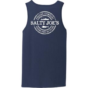 SALTY JOES Men's Fishing Co. Logo Cotton Tank Tops in Saudi Arabia