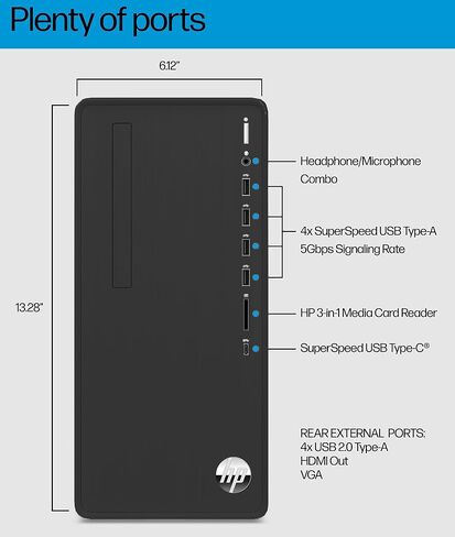 HP Envy TE01 Business Gaming Desktop PC, 12th Gen Intel Core i7-12700, 32GB RAM 1TB PCIE SSD, NVIDIA GeForce RTX 3050, Wi-Fi 6, Bluetooth, Type-C, Wireless Keyboard & Mouse, Windows 11 Pro, w/Battery in Saudi Arabia