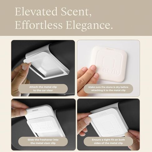 Aeris Car Fragrance Starter Kit - Includes Clip + Refillable Scent Stone (Sky Essence (Starter Kit)) in Kuwait