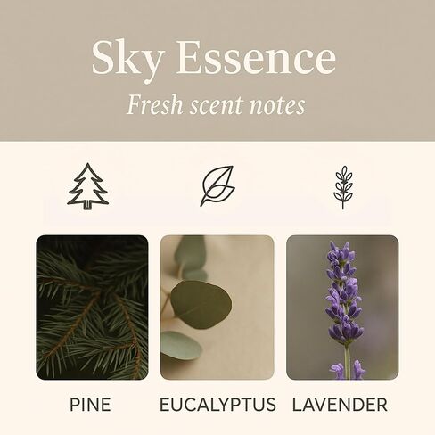 Aeris Car Fragrance Starter Kit - Includes Clip + Refillable Scent Stone (Sky Essence (Starter Kit)) in Kuwait