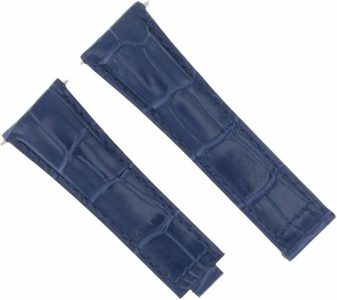 Ewatchparts Leather Watch Band Strap Compatible With Rolex Daytona 16518 16519 116523 116528 Blue Long in Saudi Arabia