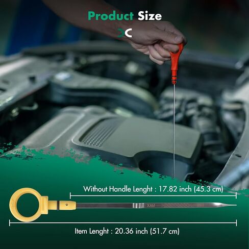 SCITOO 20.55" Oil Dipstick Engine Dipstick Fits for Chrysler Sebring 2005,for Dodge Stratus 2005-2006 in Saudi Arabia